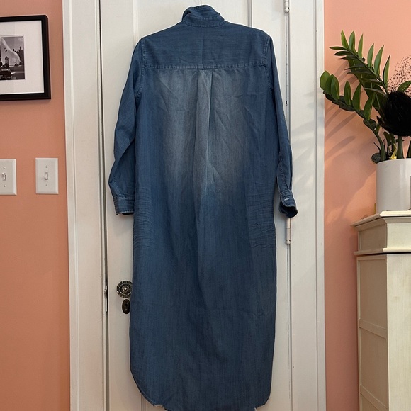 Frank & Eileen Rory Maxi Shirt Dress vintage indigo sz M / Nice fading - Picture 11 of 11